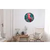 Kaketoe - Tropische bladeren - Tak Wandcirkel aluminium klein -woonkamer