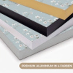 Klassiek - Bloemen - Blauw Textielframe zwart klein 947 -USP_kleurenDE