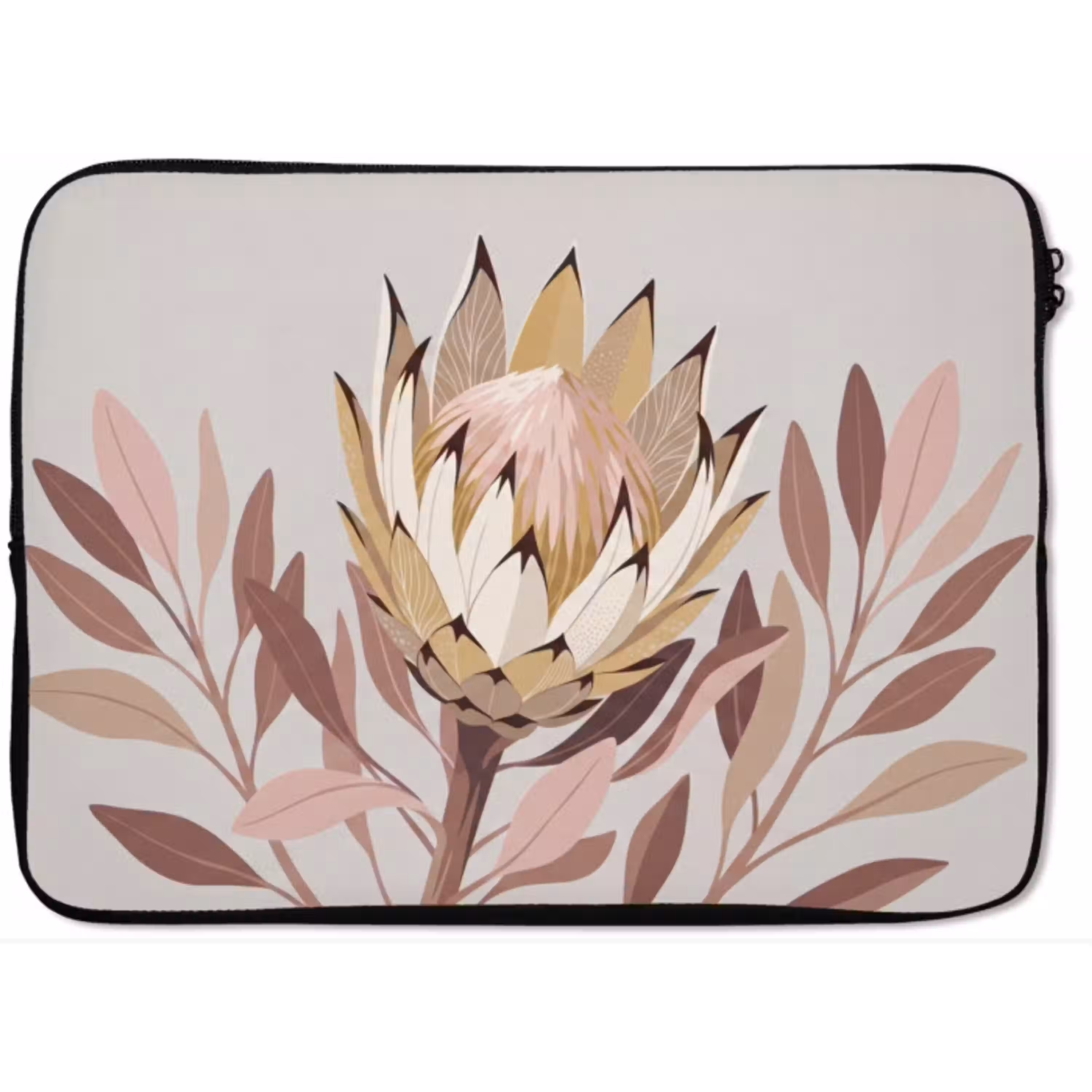 Protea - Bloem - Botanisch - Beige laptophoes neopreen klein -zkaufland3dotto