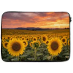 Zonnebloemen - Heuvellandschap - Geel laptophoes neopreen klein -zkaufland3dotto