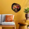 Kleuren - Boeket - Vaas - Hout Wandcirkel Organisch Forex 3mm klein -sfeer4