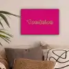 Toedeloe - Groen - Roze canvas 2cm klein -sfeer1