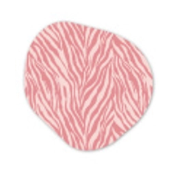 Zebra - Print - Roze Wandcirkel Organisch Forex 3mm klein 629 -3d