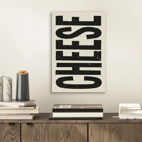Kaas - Decoratie - Beige - Cheese aluminium wit klein -sfeer1