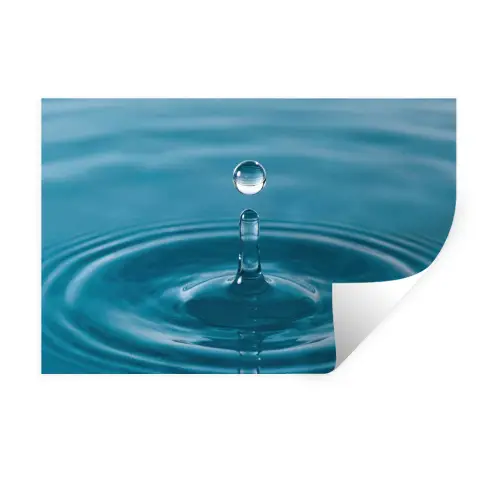 Waterdruppel - Water - Oppervlakte Muursticker klein -3d