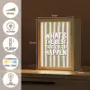 What's the best that could happen - Strepen - Groen - Roze Light Box met kabel (Tafellamp) klein -USP_NL