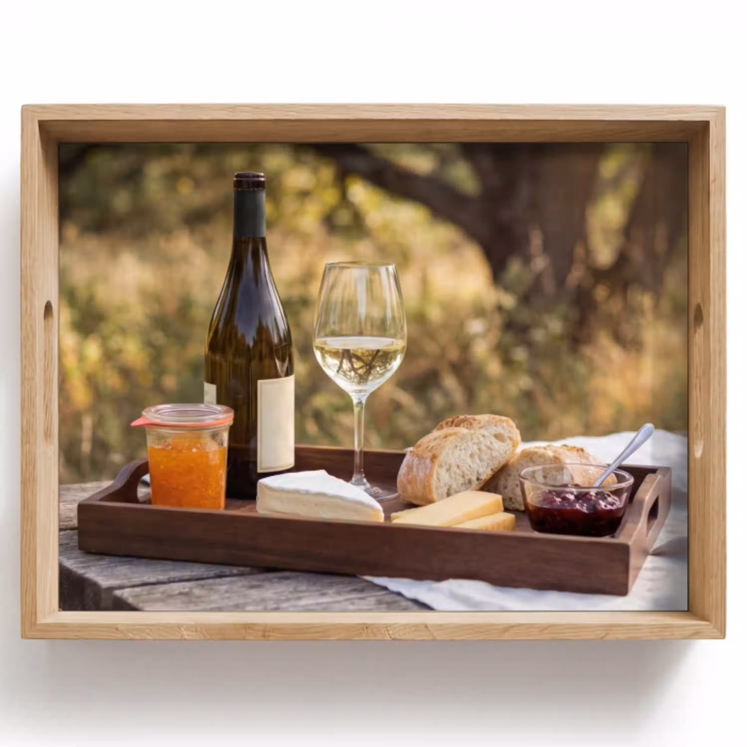 Picknick - Wijn - Kaasplankje Dienblad Rechthoek middel -z3d_shopping