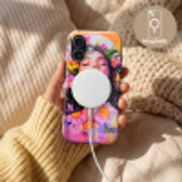 Portret - Bloemenkroon - Vrouw Toughcase MagSafe Apple iPhone 17 klein -USP_MagsafeV
