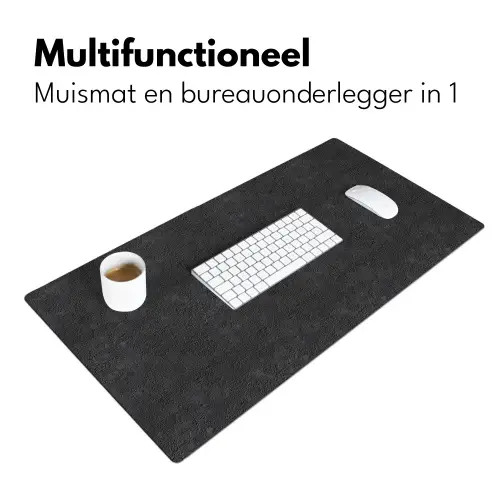 Donkergrijs - Asfaltstructuur - Ruw Muismat XXL klein 681 -sfeer4