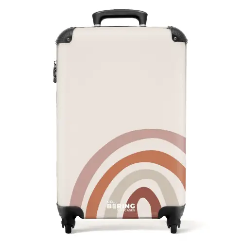 Ruwe regenboog naturel Koffer - NBS - Handbagage middel -productfoto_recht