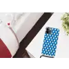 Madeliefjes - Patroon - Blauw - Bloemen Hoesje iPhone 12 Pro met koord klein -kamer