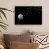 Paardenbloem - Zwart - Natuur canvas 2cm klein -sfeer1