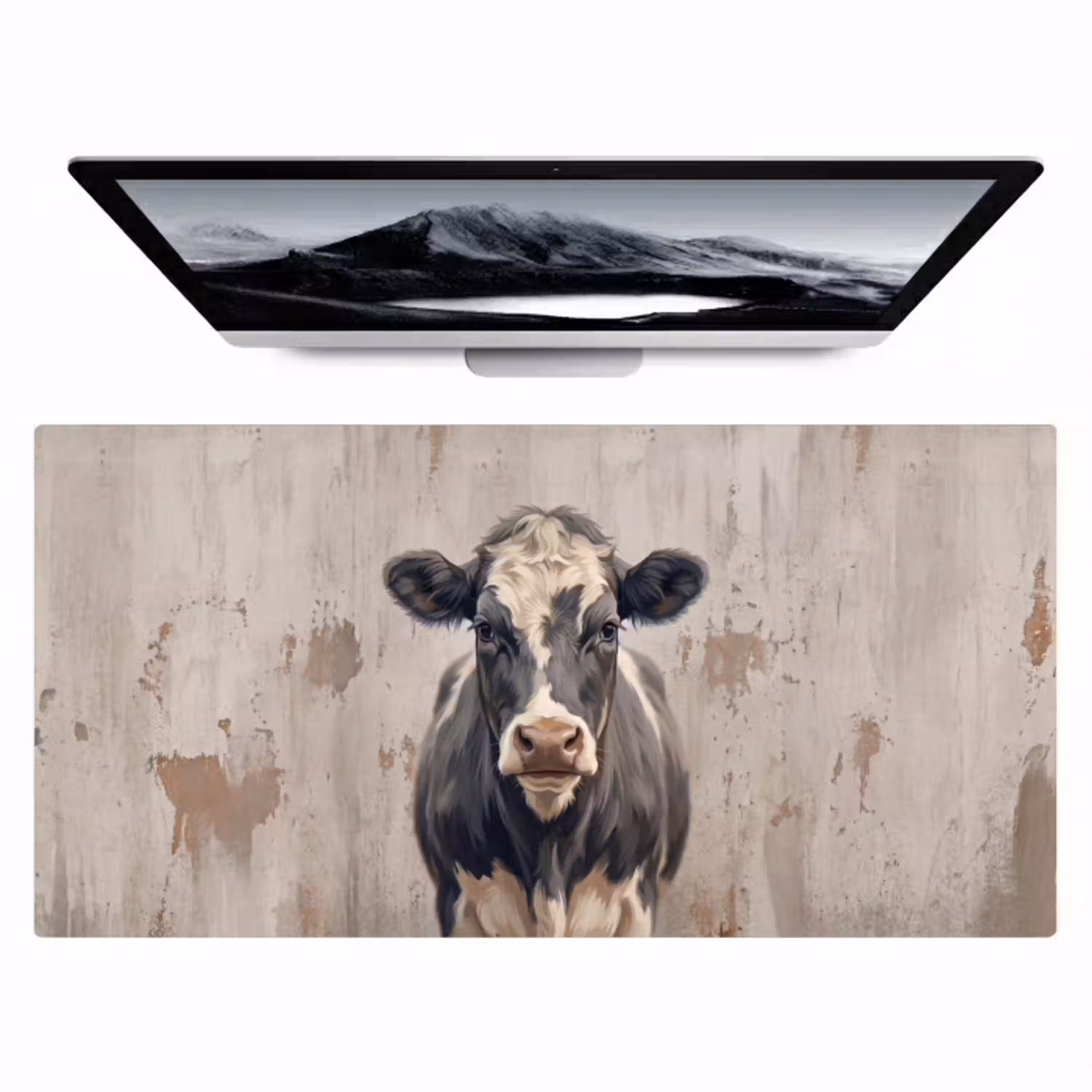 Koe - Portret - Dieren - Modern Muismat XXL klein -zzz3d