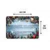Kerstomlijsting - Sneeuw - Meerkleurig Placemat vinyl groot -specs