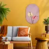 Bloemen - Anthuriums - Geel - Roze Wandcirkel Ovaal Forex klein -sfeer4