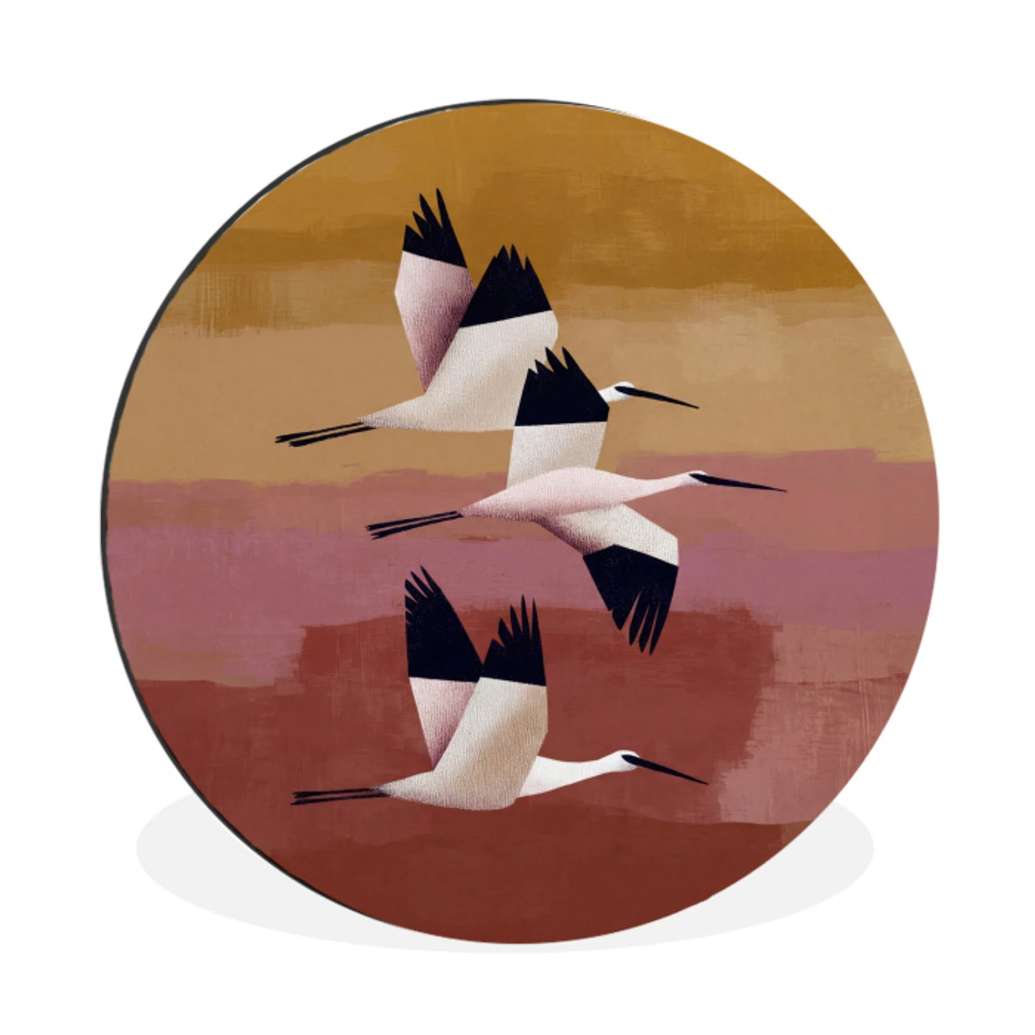 Vogels - Snavel - Abstract Wandcirkel aluminium klein -3d