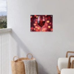 Rood - Wijn - Hartjes tuinposter los doek klein -sfeer8
