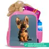 Portret van een herdershond puppy Kinderrugzak - Roze middel -inhoud_NL