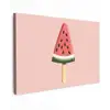 Watermeloen - Ijsje - Pitjes - Rood Tuinposter op houten frame 2 cm dik klein -3d