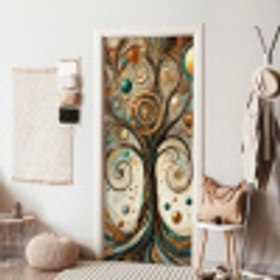 Levensboom - Boom - Abstract - Modern deurposter klein -sfeer6