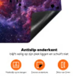 Space - Stars - Abstract - Colorful Inductie beschermer vinyl 3mm klein -zzzzzzz-td-onderkant