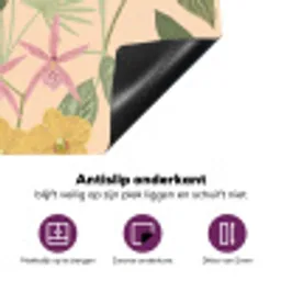 Patroon - Bloemen - Kleurrijk Inductie beschermer vinyl 3mm klein -zzzzzzz-cc-onderkant