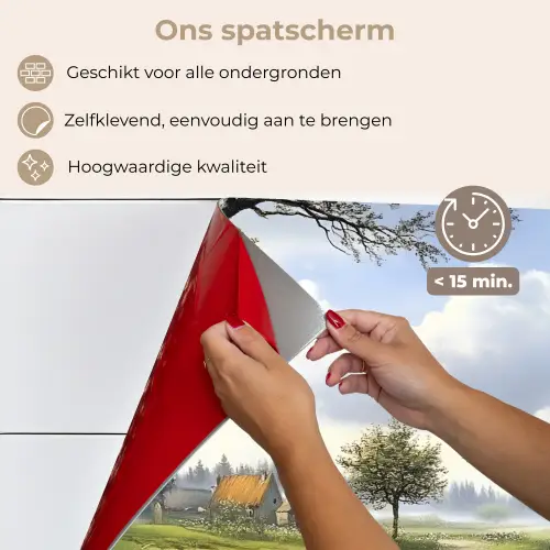 Zandpad - Groen landschap - Water keuken achterwand spatscherm klein -spatscherm_NL