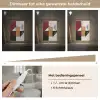 Modern - Abstract - Geometrisch - Rood - Industrieel Light Box met kabel (Tafellamp) klein -USP_dimbaarNL