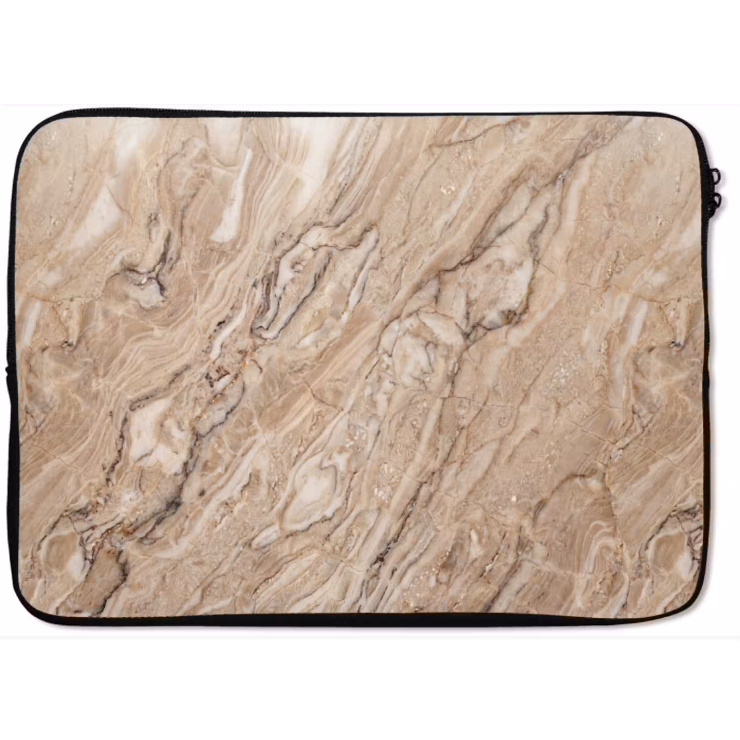 Textuur - Aders - Abstract - Modern - Beige laptophoes neopreen klein -zkaufland3dotto