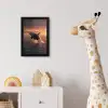 Orka - Zee - Zonsondergang fotolijst zwart zonder passe partout klein -usfeer4_kinderkamer