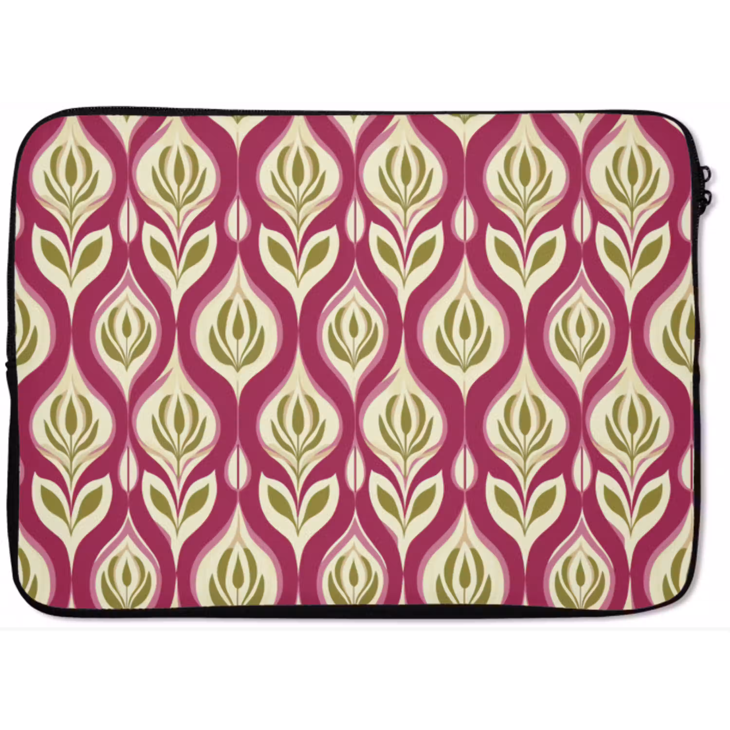 Retro - Floraal - Paars laptophoes neopreen klein 279 -zkaufland3dotto