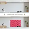 Rood - Roze - Schaakbord - Valentijn keuken achterwand spatscherm klein -voor_na_NL