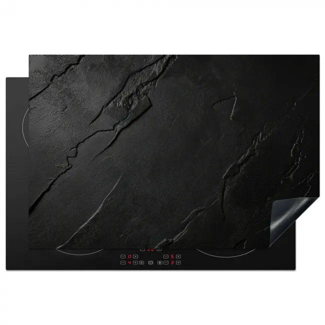 Zwart - Steen - Beton Inductie beschermer vinyl 3mm klein -3d