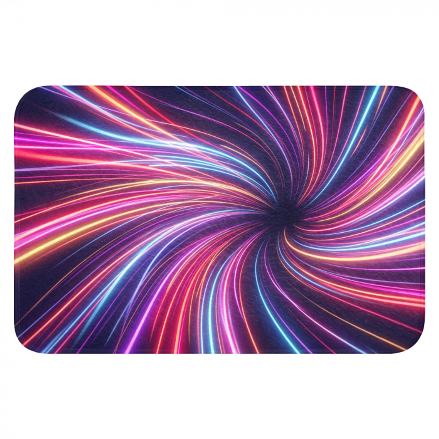 Abstract - Swirl - Futuristic - Neon Badmat klein -3d