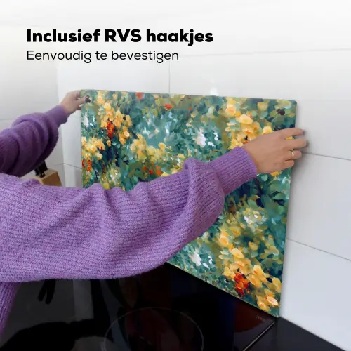 Geel - Bloemen - Groen - Bladeren Inductie beschemer met haakjes klein 777 -ky-ophangen-nl