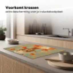 Goudvissen - Oranje - Vrouw - Blond Inductie beschermer vinyl 3mm klein -sfeer1