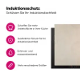 Japandi - Beige - Modern Inductie beschermer vinyl 3mm klein -zzzzzzz-lf-ups