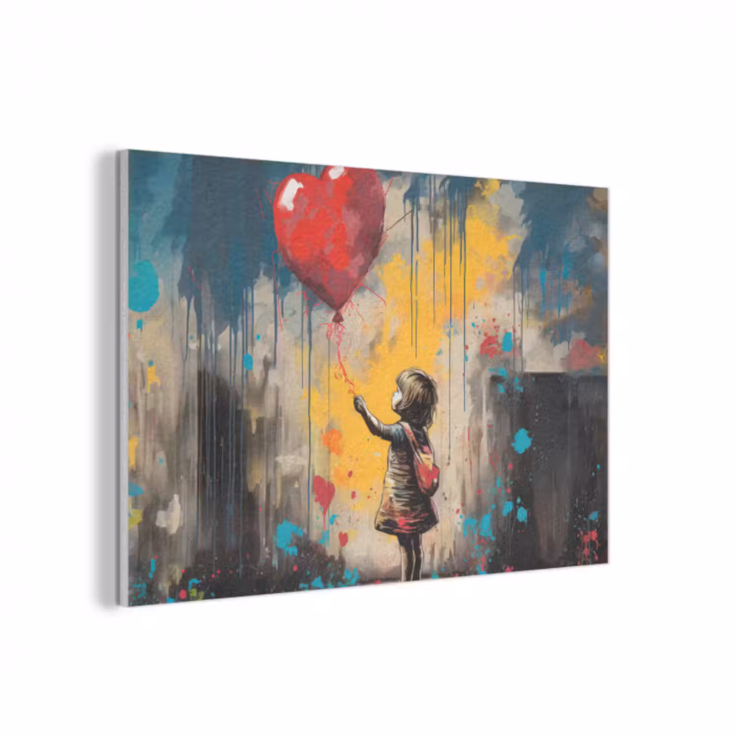 Akustikbild - Mädchen - Luftballon - Herz - Graffiti