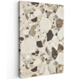 Neutral - Stenen - Decoratie - Terrazzo Tuinposter op houten frame 2 cm dik middel -3d