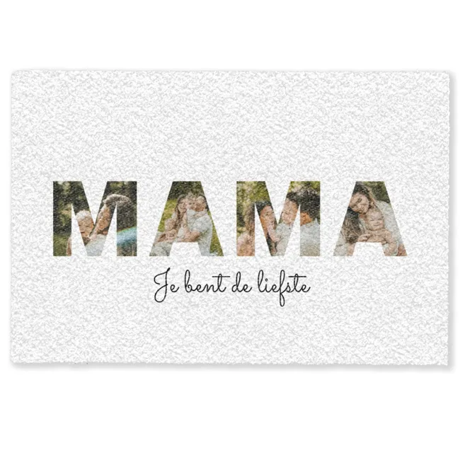 Gepersonaliseerde deurmat Mama - Lettercollage