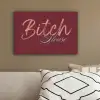 Bitch please - Rood - Blauw canvas 2cm klein -sfeer3