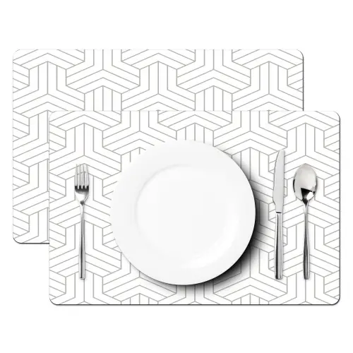 Patronen - Abstract - Zwart - Wit - Geometrie Placemat vinyl groot 368 -zzsfeer2_Kitchenyeah-website