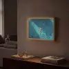 Vrouw - Water - Bikini - Oranje Light Box met batterij (Wandlamp) middel -sfeer1