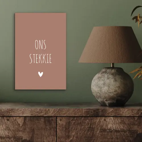 Quotes - Ons stekkie - Spreuken aluminium wit klein -sfeer2