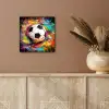 Voetbal - Verf - Kleuren - Zwart - Wit aluminium wit klein -sfeer4