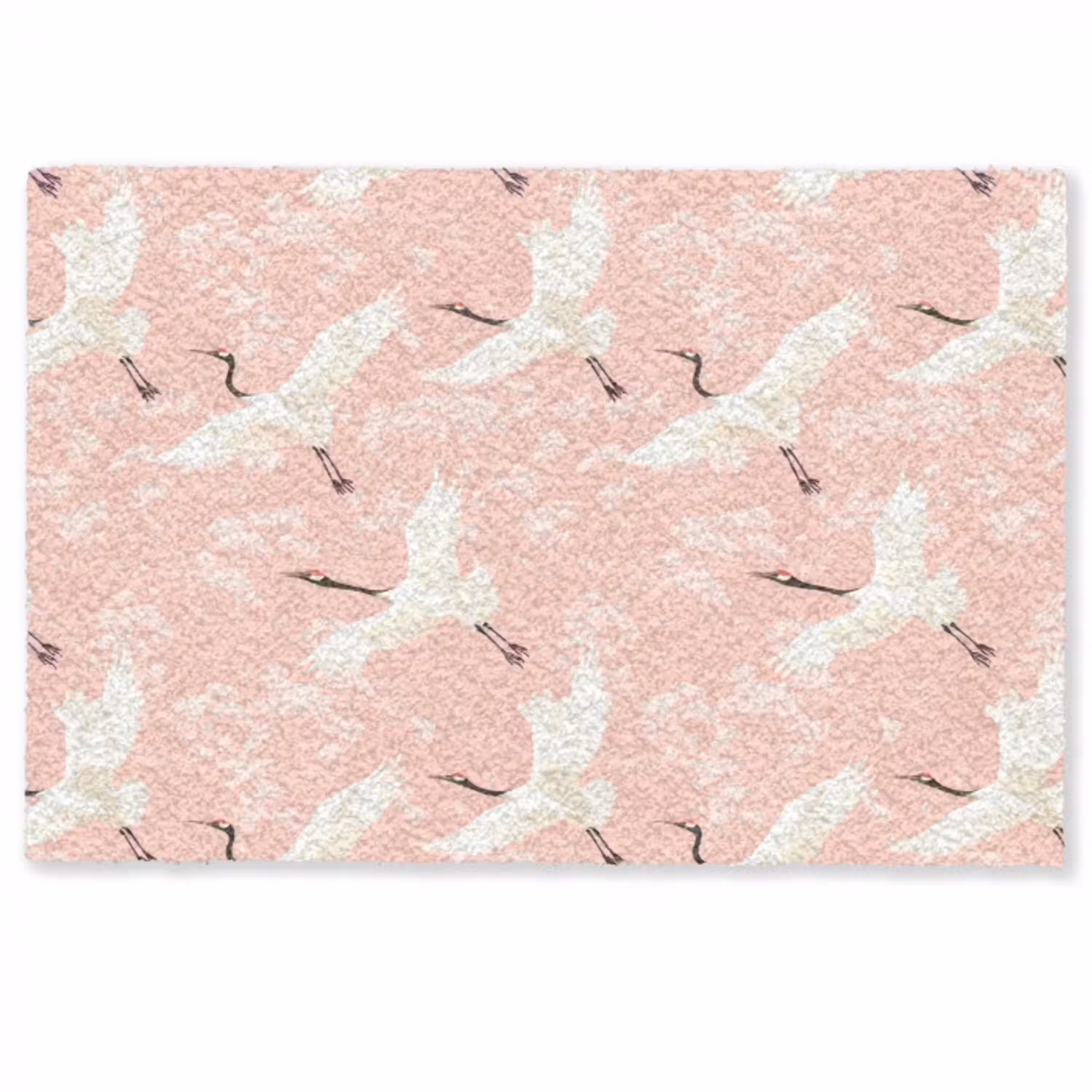 Kraanvogels - Bloesem - Roze Deurmat klein 898 -zkaufland3d