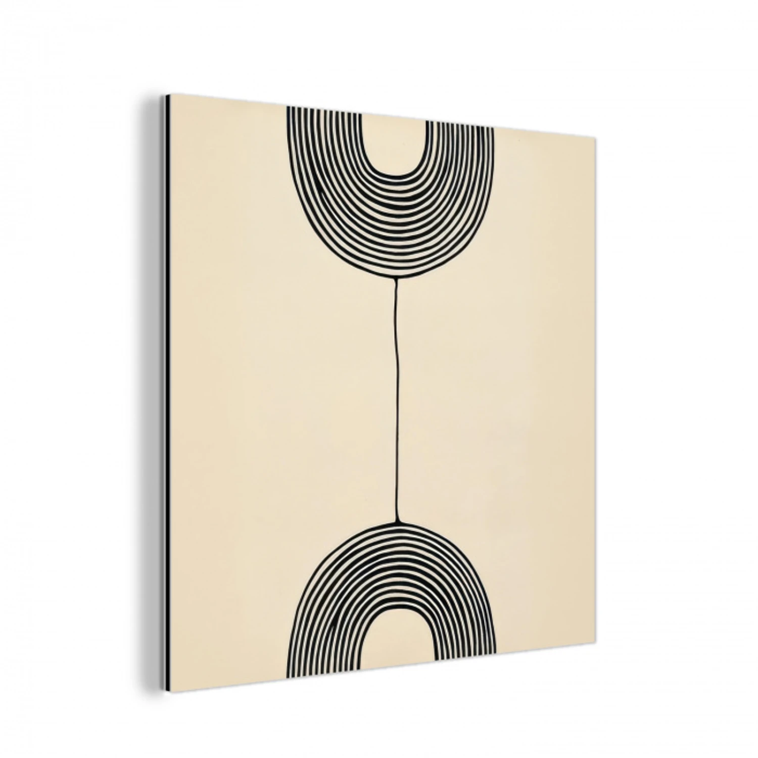 Geometrische bogen - Minimalistisch - Symmetrisch aluminium wit klein -3d
