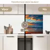 Zee - Zonsondergang - Strand - Wolken - Oranje keuken achterwand 2 middel -voor-na2_NL