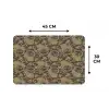 Bruin - Groen - Bloemen Placemat vinyl groot 368 -specs