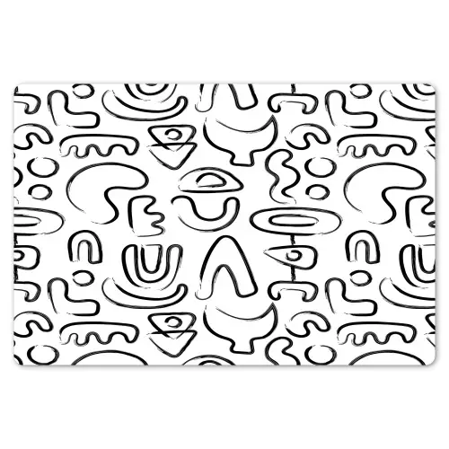 Vormen - Abstract - Zwart - Wit Placemat vinyl groot 368 -zzsfeer1_Kitchenyeah-website